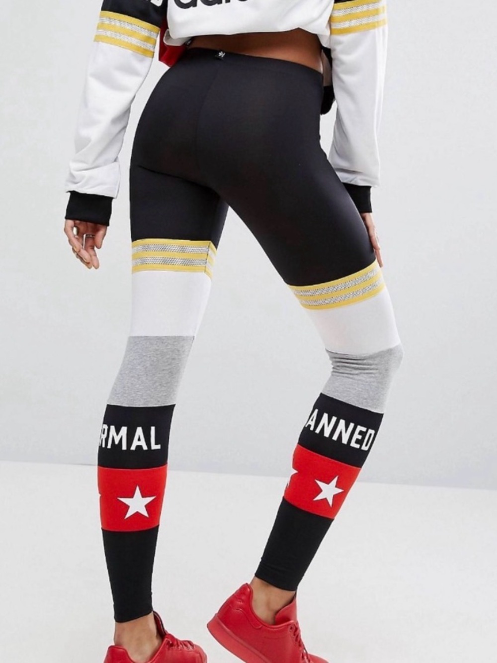 Adidas x Rita Ora Banned Multicolor Leggings Athleisure Yoga Running Active - Picture 4 of 12